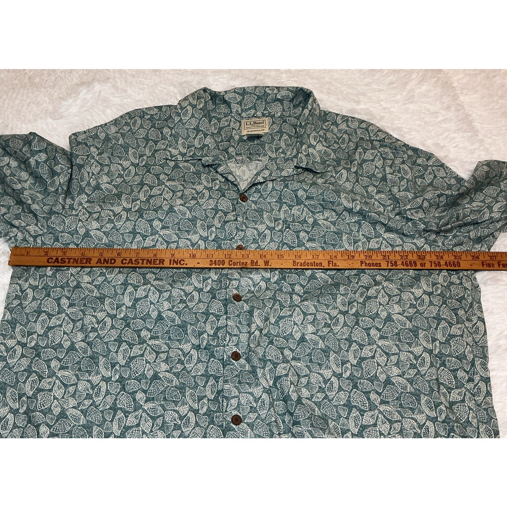 LL Bean Traditional Fit Men’s Xl Reg Button Down Short Sleeve 100% Cotton Shirt - Picture 3 of 8
